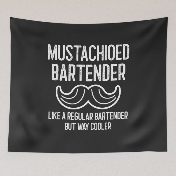 Item preview, Mustachioed Bartender Like A Regular Bartender But Way Cooler Handlebar Mustache Gift designed and sold by EricJP.