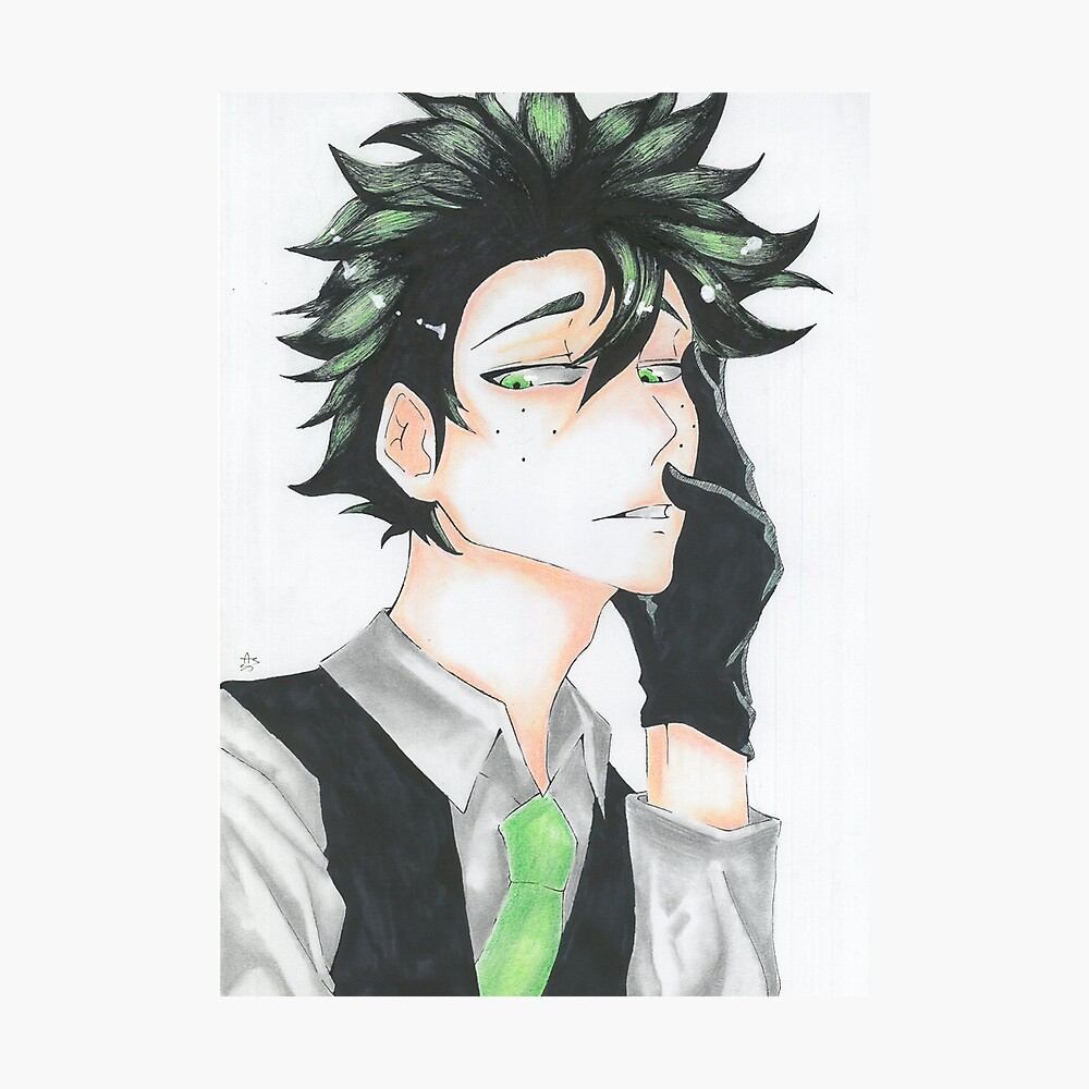 Póster «Dibujo de villano deku» de MidniteMonsterz | Redbubble