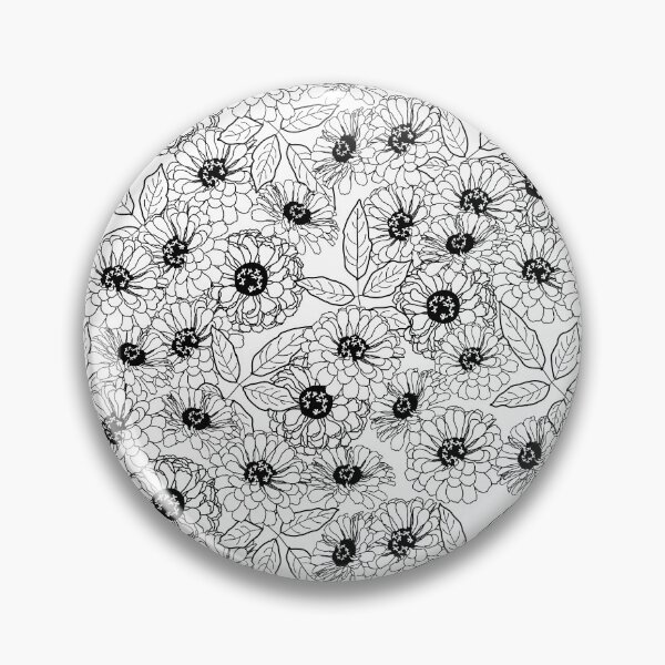 Item preview, Black and White Zinnias designed and sold by southerlydesign.