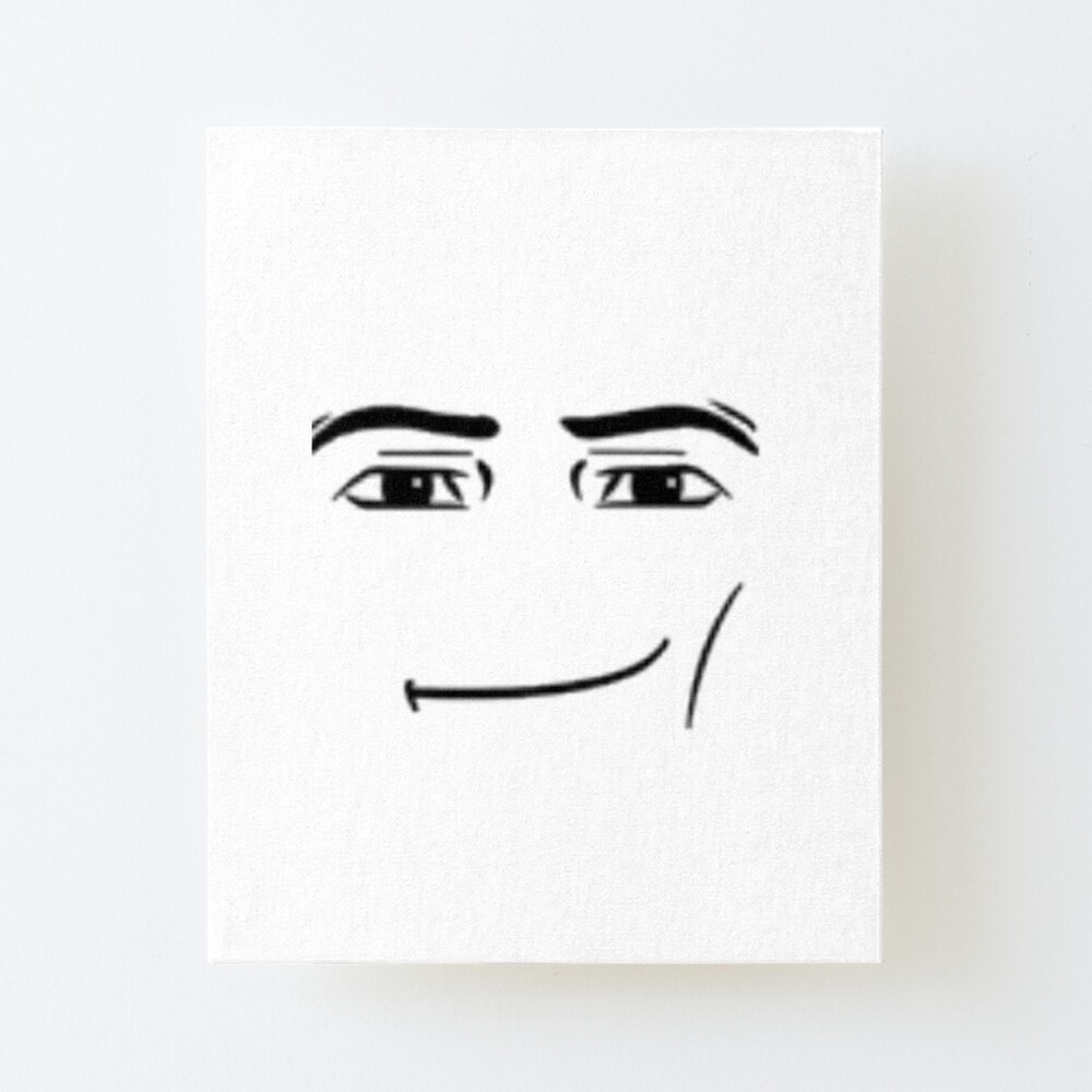 Roblox Man Face Art Board Print By Asv11 Redbubble - roblox line art