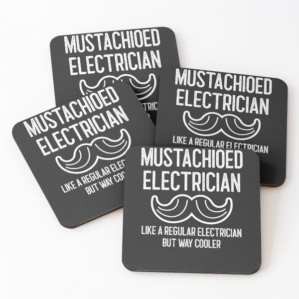 Item preview, Mustachioed Electrician Like A Regular Electrician But Way Cooler Handlebar Mustache Gift designed and sold by EricJP.