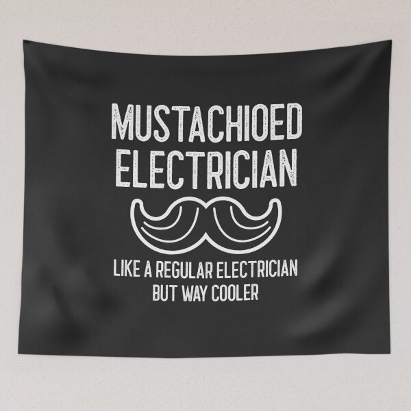 Item preview, Mustachioed Electrician Like A Regular Electrician But Way Cooler Handlebar Mustache Gift designed and sold by EricJP.