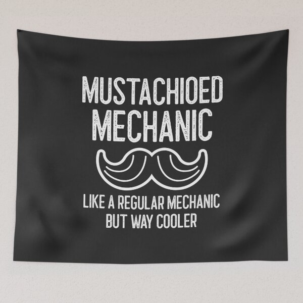 Item preview, Mustachioed Mechanic Like A Regular Mechanic But Way Cooler Handlebar Mustache Gift designed and sold by EricJP.