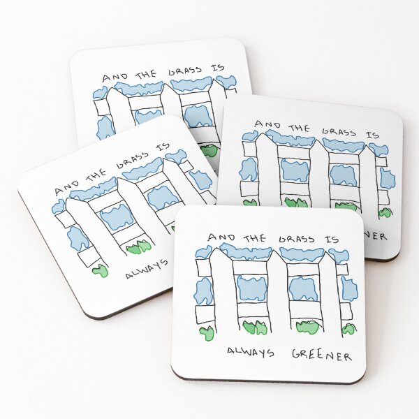 Item preview, "AND THE GRASS IS ALWAYS GREENER" FENCE designed and sold by greenteathomas.
