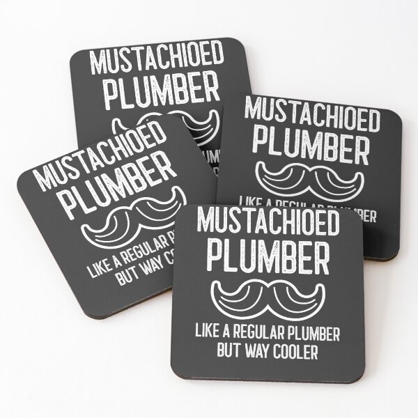 Item preview, Mustachioed Plumber Like A Regular Plumber But Way Cooler Handlebar Mustache Gift designed and sold by EricJP.