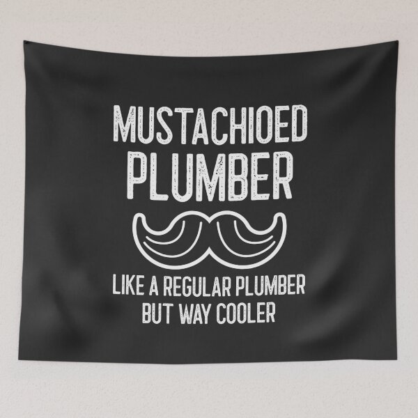 Item preview, Mustachioed Plumber Like A Regular Plumber But Way Cooler Handlebar Mustache Gift designed and sold by EricJP.