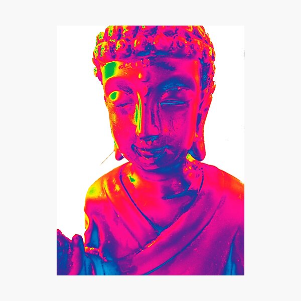 Budha goes rainbow Photographic Print