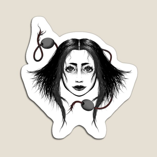 Item preview, Woman and the Beads Sticker designed and sold by BackRoomArts.