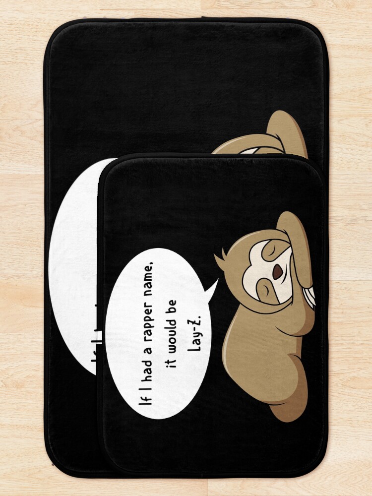 Thumbnail 5 of 6, Bath Mat, My Rapper Name Is Lay-Z designed and sold by LameToad.