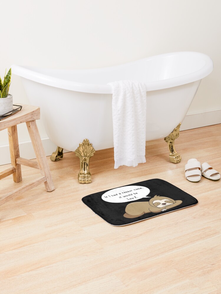 Thumbnail 2 of 6, Bath Mat, My Rapper Name Is Lay-Z designed and sold by LameToad.