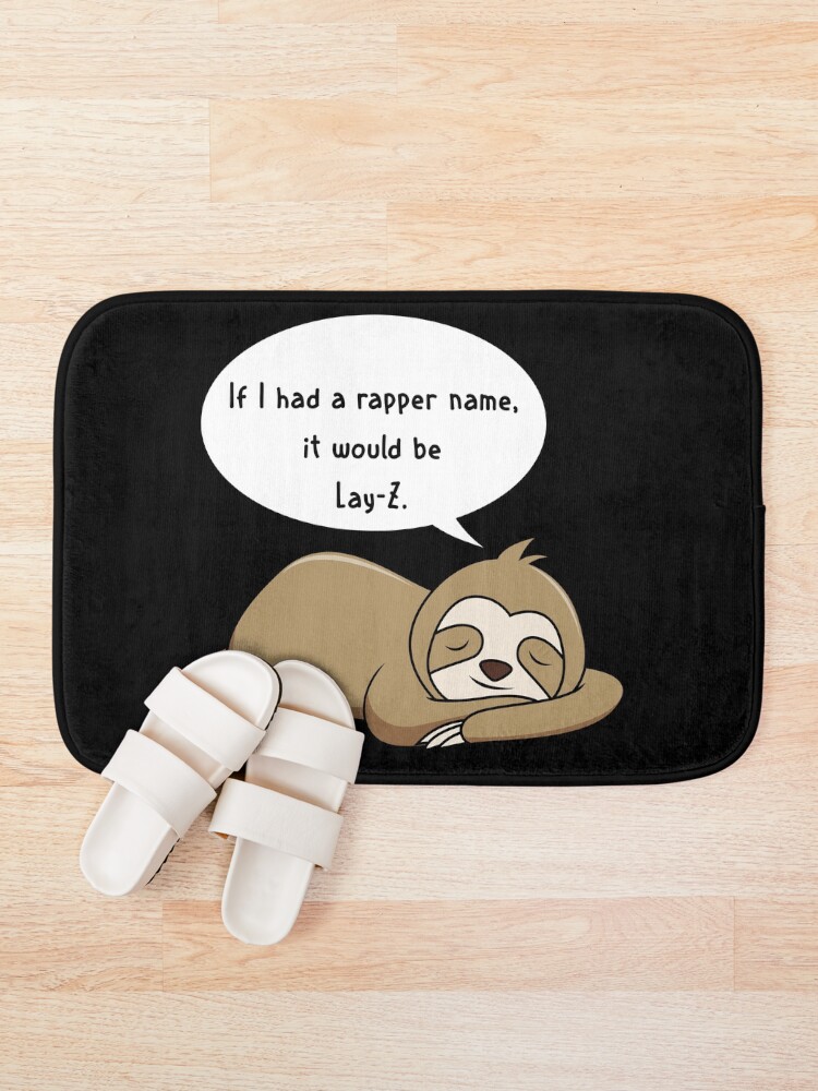 Thumbnail 1 of 6, Bath Mat, My Rapper Name Is Lay-Z designed and sold by LameToad.