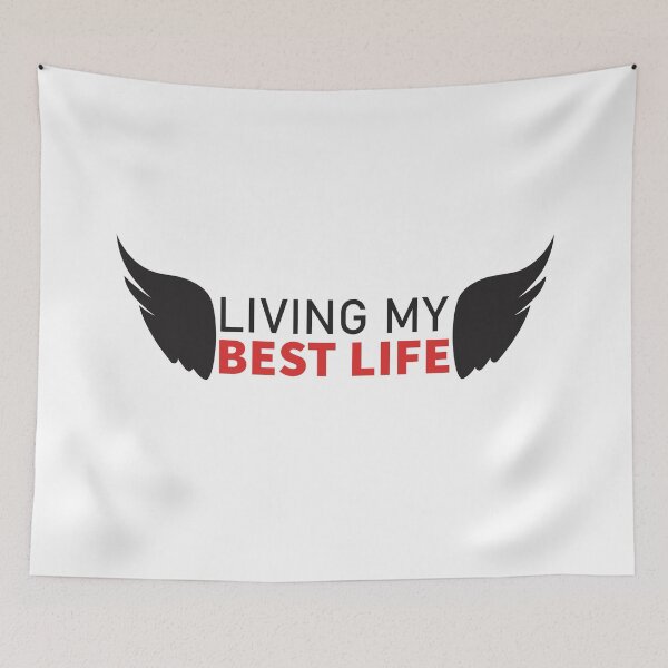 Item preview, Living My Best Life Motivational Quote designed and sold by motivationaltee.