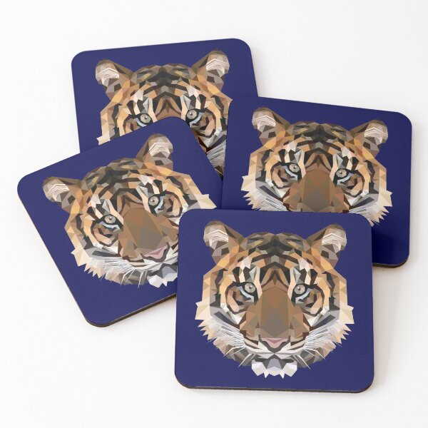Item preview, Geometric Tiger Face designed and sold by Tamthecat.