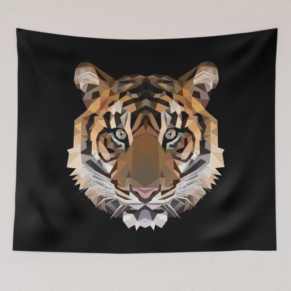Item preview, Geometric Tiger Face designed and sold by Tamthecat.