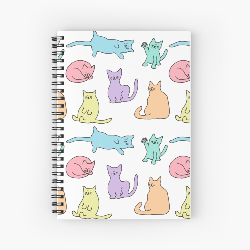 Pastel Cats Spiral Notebook