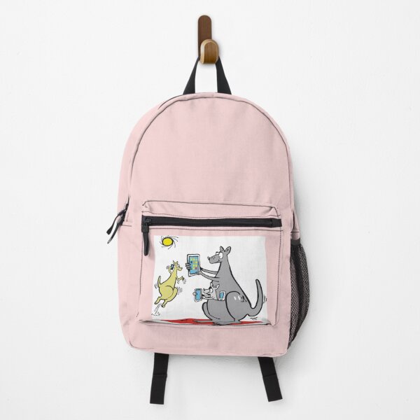 Item preview, Cute cartoon kangaroo taking photos with mobile phone designed and sold by Al Benge.
