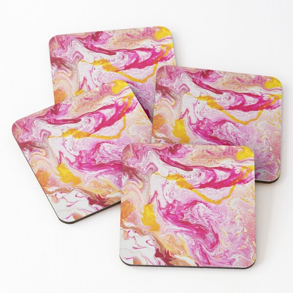 Item preview, Pink Delight Acylic Fluid Pour Print Image designed and sold by Coloursofchaos.