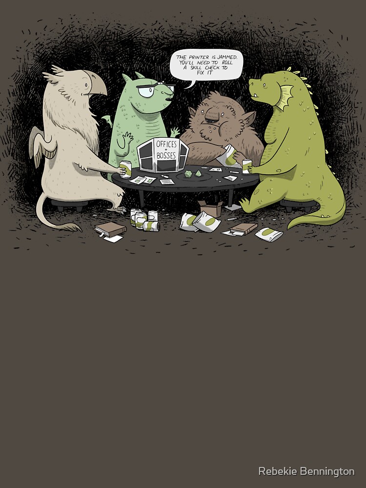 Thumbnail 7 of 7, Essential T-Shirt, Monsters love RPGs designed and sold by rebekieb.