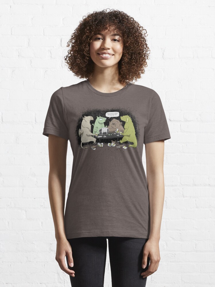 Thumbnail 6 of 7, Essential T-Shirt, Monsters love RPGs designed and sold by Rebekie Bennington.
