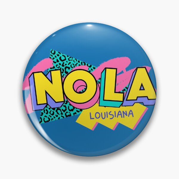 Item preview, NOLA New Orleans, Louisiana Retro 90s Logo designed and sold by SLAG-Creative.