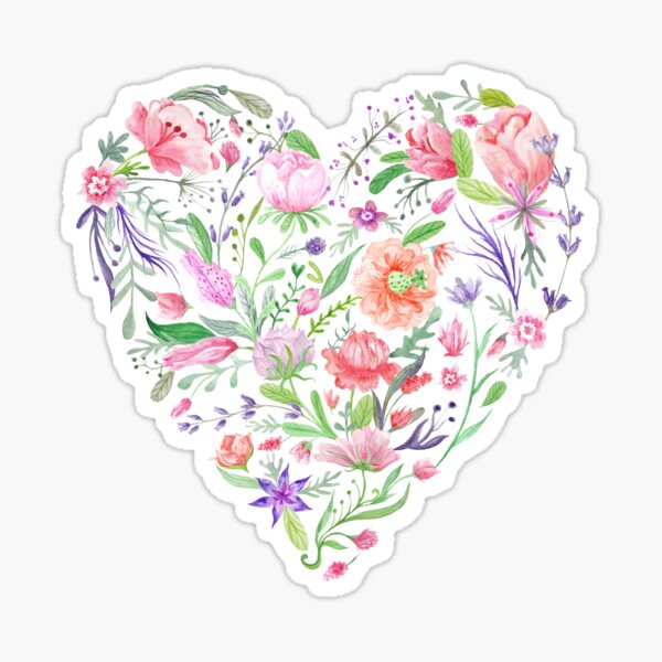 Item preview, Heart of Summer Watercolor Floral Illustration designed and sold by kisikoida.