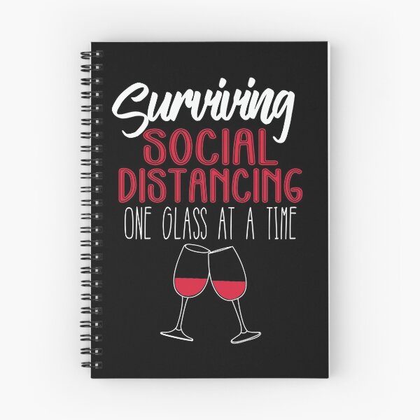 Item preview, Surviving Social Distancing One Glass At A Time Funny Wine Shirt designed and sold by jvtee.
