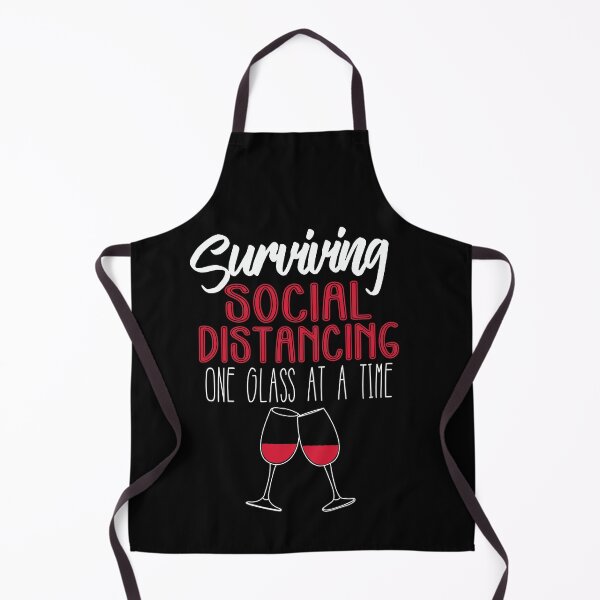 Item preview, Surviving Social Distancing One Glass At A Time Funny Wine Shirt designed and sold by jvtee.