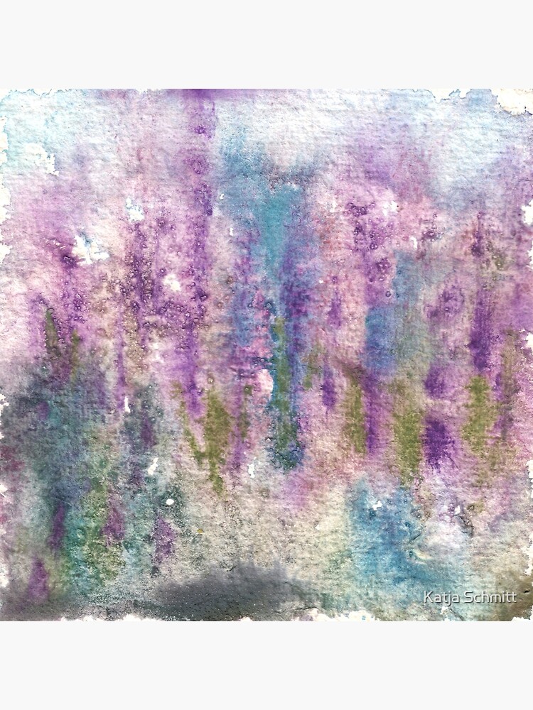 Watercolor abstract lupine field in New Zealand by KatjaSchmitt