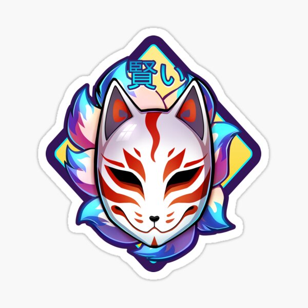 Kitsune Mask Sticker