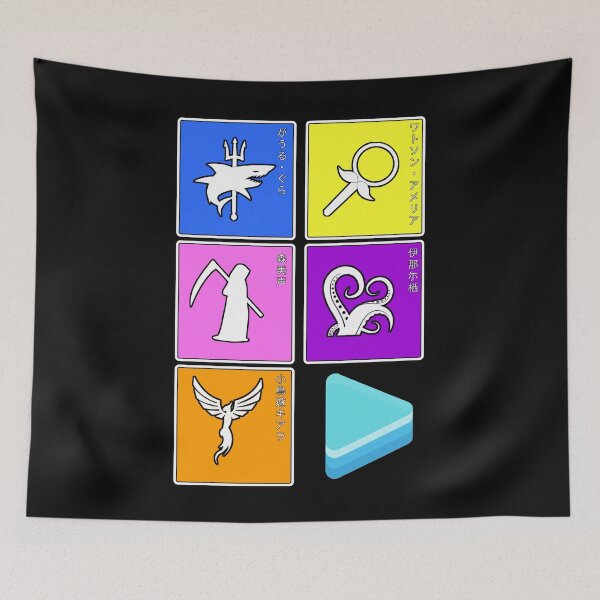 Item preview, Hololive EN Holomyth Symbols Colored Background designed and sold by UDTee.