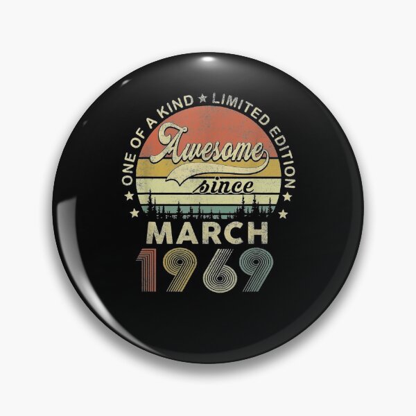 Item preview, Vintage March 1969 Retro 52 Year Old 52nd Birthday Idea  designed and sold by servantdep.