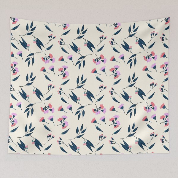 Item preview, Pink And Purple Flowers Pattern - off white designed and sold by Sajuade.