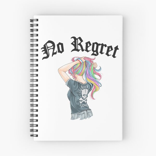 Item preview, No Regret Rock Soul Goth Chick Girl With Rainbow Color Hairstyle designed and sold by darknessjeff86.
