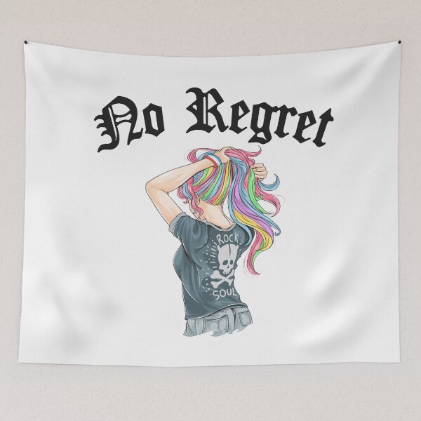 Item preview, No Regret Rock Soul Goth Chick Girl With Rainbow Color Hairstyle designed and sold by darknessjeff86.