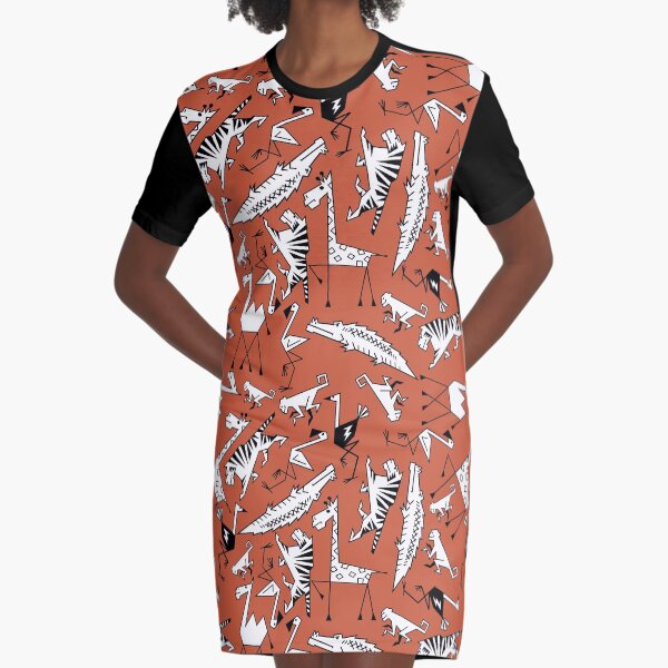 Safari Time Graphic T-Shirt Dress