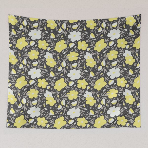 Item preview, Floral pattern in grey and yellow colors 2  designed and sold by lents.