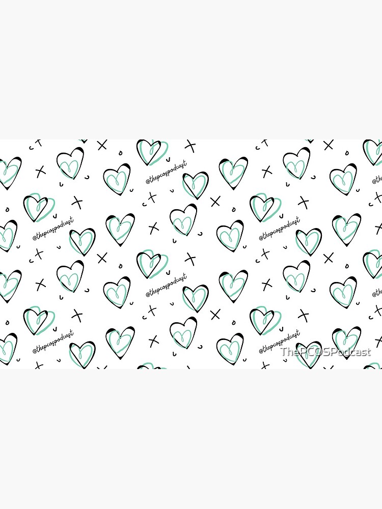 PCOS Podcast Love Heart Chic Teal by ThePCOSPodcast