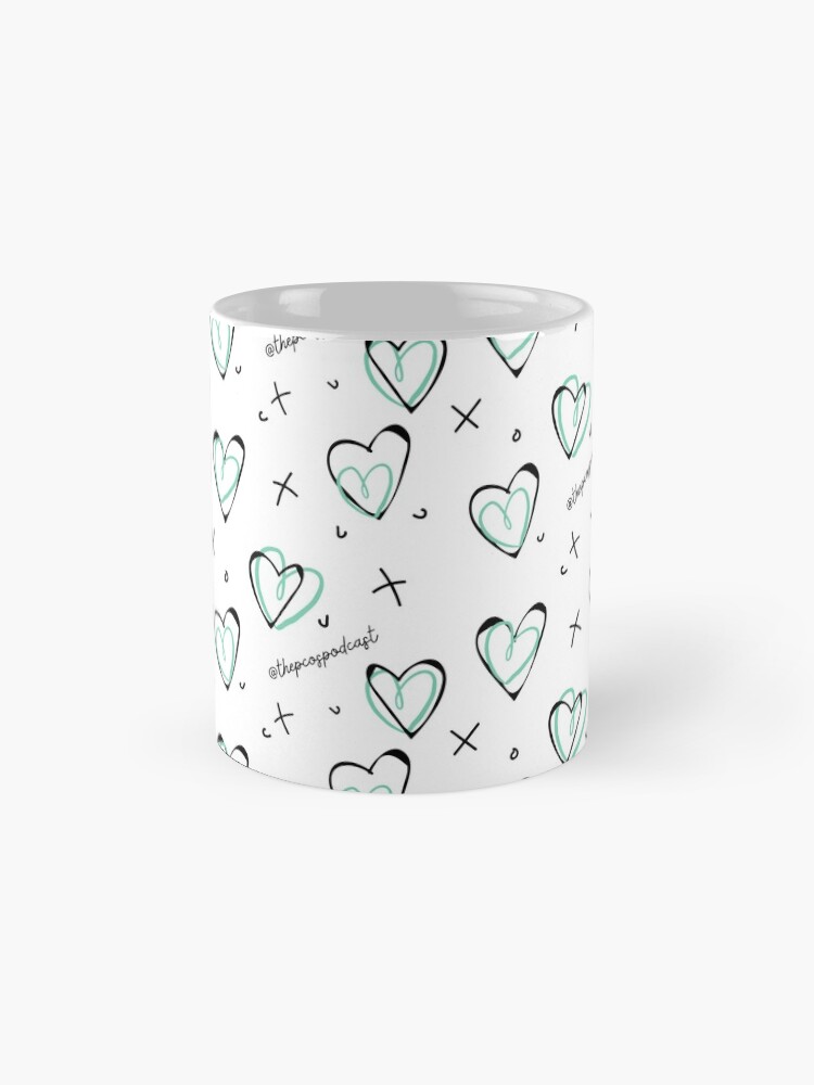 Alternate view of PCOS Podcast Love Heart Chic Teal Coffee Mug