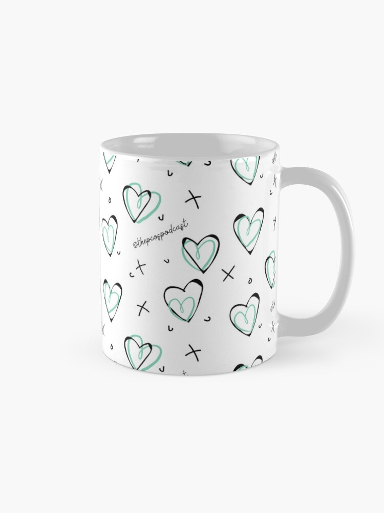 Alternate view of PCOS Podcast Love Heart Chic Teal Coffee Mug