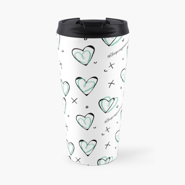 PCOS Podcast Love Heart Chic Teal Travel Mug