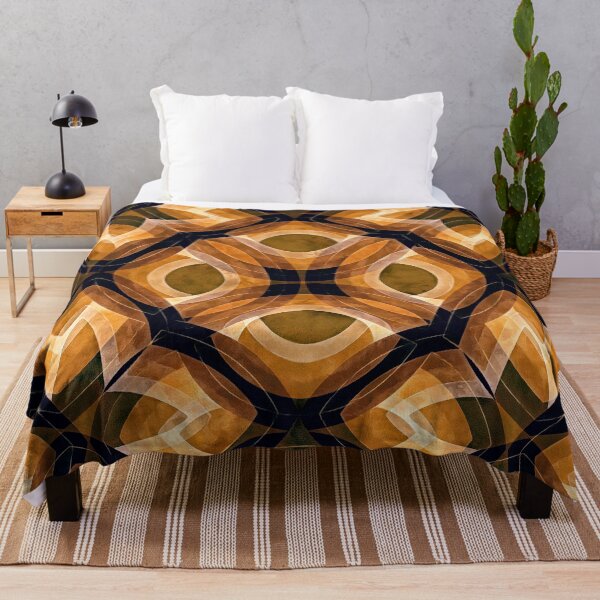 Item preview, Pattern Overlap Retro Style In Brown Ochre Shades designed and sold by taiche.