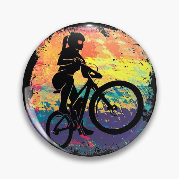 Item preview, Mountain bike cyclist woman with MTB designed and sold by Denis Rösler.