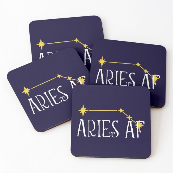 Artikelvorschau, ARIES AF mit Sternbild und astrologischen Symbolen für Mars & Aries entworfen und verkauft von Happy Puppy Print On Demand.