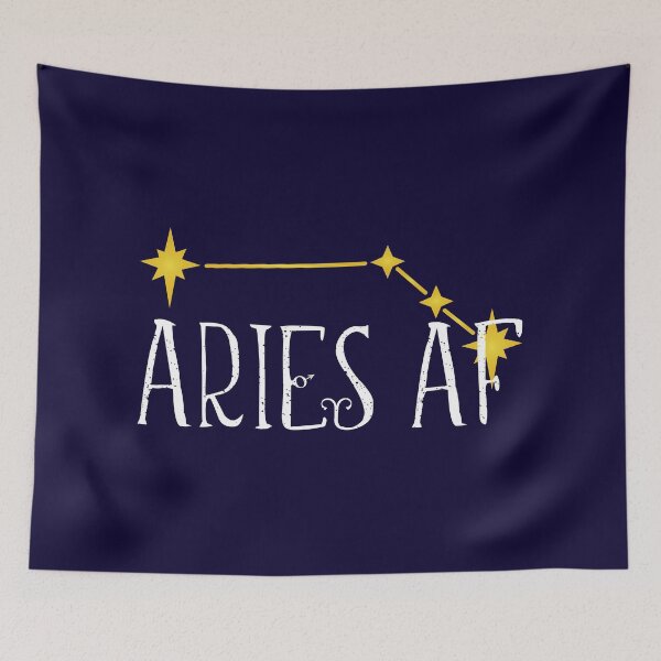 Item preview, ARIES AF with constellation and astrological symbols for Mars & Aries designed and sold by Happy Puppy Print On Demand.