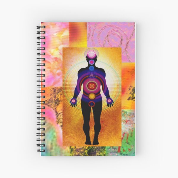 Textured chakra figure Spiral Notebook