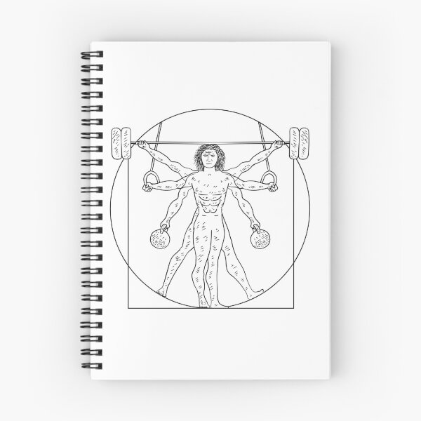 Item preview, The Vitruvian CrossFit Man - Da Vincis Athlete - Crossfit Design - Barbell and kettlebell designed and sold by RXThread.