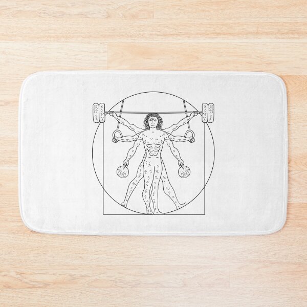 Item preview, The Vitruvian CrossFit Man - Da Vincis Athlete - Crossfit Design - Barbell and kettlebell designed and sold by RXThread.