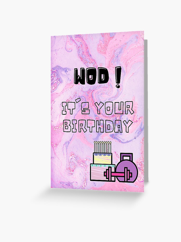 Birthday Card Weight Lifting Gym Rat Crossfit Fitness and 