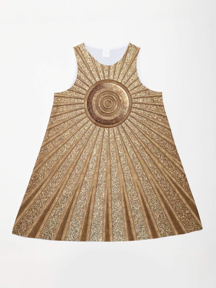 Gold glitter burlesque sunbeams vintage circus" A-Line Dress by Xarah |  Redbubble