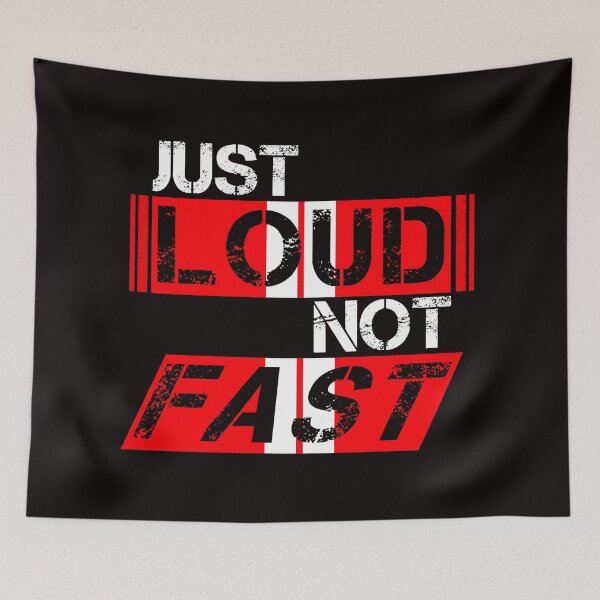 Item preview, Just loud Not fast Red, white stripes - ironic designed and sold by Honest-Quotes.